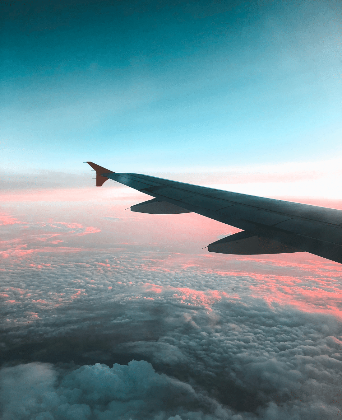 Photo aile d'avion, ciel, nuages