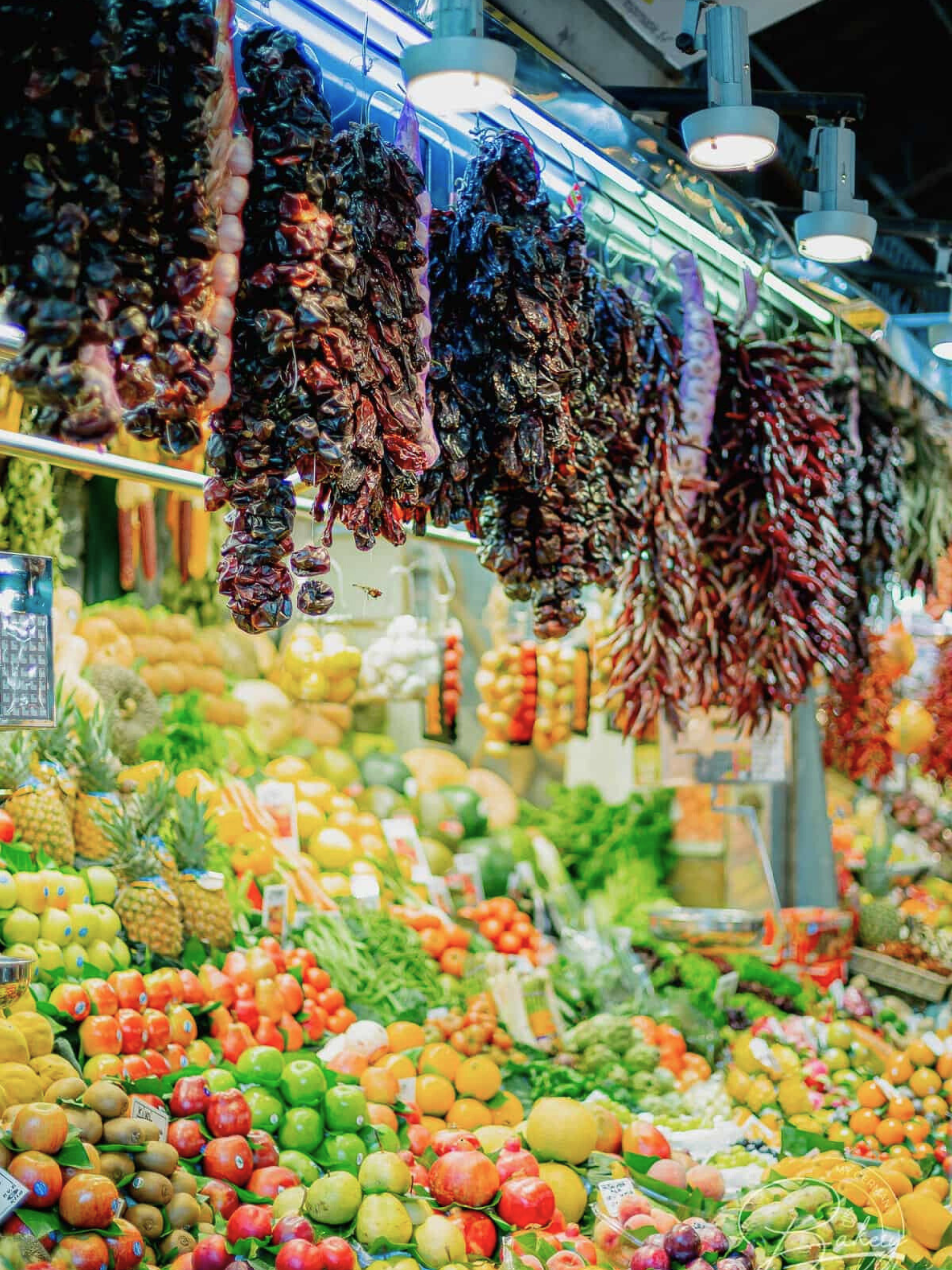 Food market Las Ramblas, Barcelone, Espagne